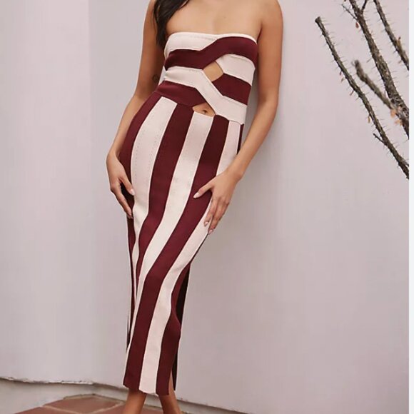 Anthropologie Dresses & Skirts - Celandine Strapless Cutout Knit Midi Dress‎